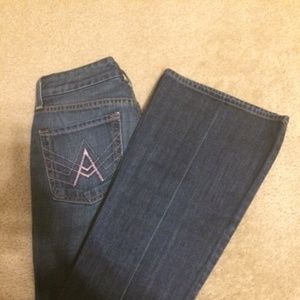 7 FOR ALL MANKIND Pink ‘A Pocket’ Jeans Sz 27